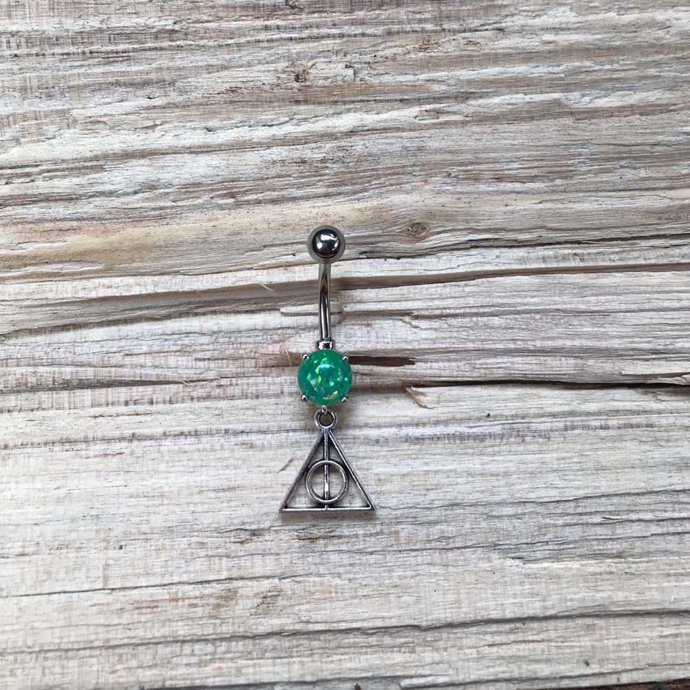 Green‎ Opal Harry Potter Belly Button Ring